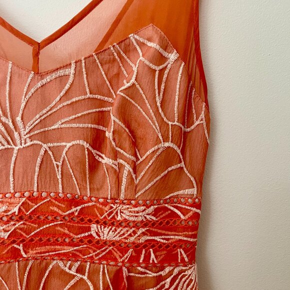 Peach A-Line MOULINETTE SOEURS Party Dress - Picture 3 of 4